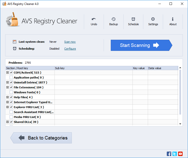 avg registry cleaner