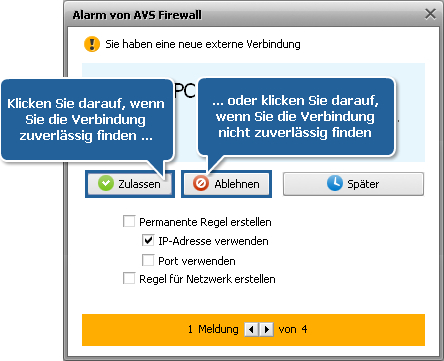 Wie kann man nicht zuverlässige Netzwerkverbindungen verhindern? Schritt 3