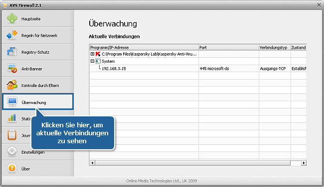 Wie kann man Informationen über alle Netzwerkverbindungen und Statistiken bekommen? Schritt 2