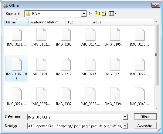Wie kann man RAW-Dateien bearbeiten? Schritt 2