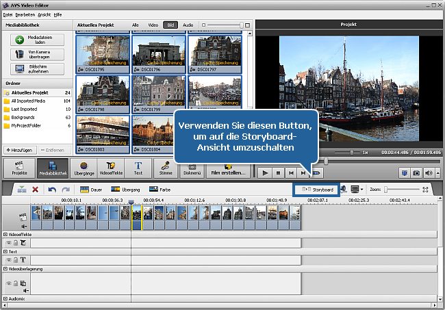 Wie erstellt man eine Diashow mit dem AVS Video Editor? Schritt 1