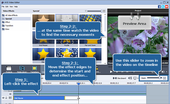 AVS4YOU >> AVS Video Editor >> Working with AVS Video Editor >> Editing  Videos >> Video Effects >> Special Effects >> Sepia