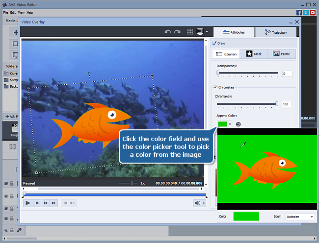 Chroma key video editor, Video background changer