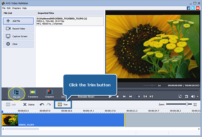 How to edit home DVD video with AVS Video ReMaker? Step 3