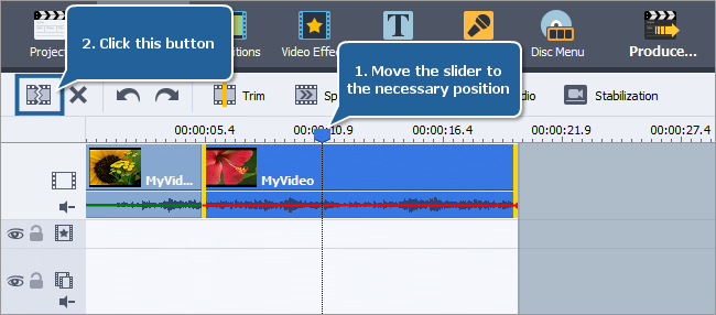 How to create a slow motion video? Step 1