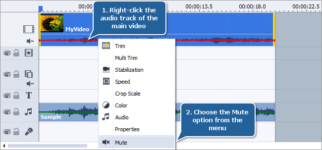 How to add audio to your video? Step 2