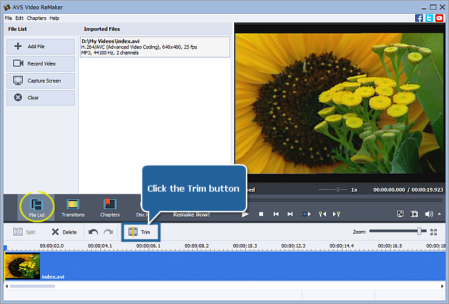 how to use imtoo video converter to delete scene