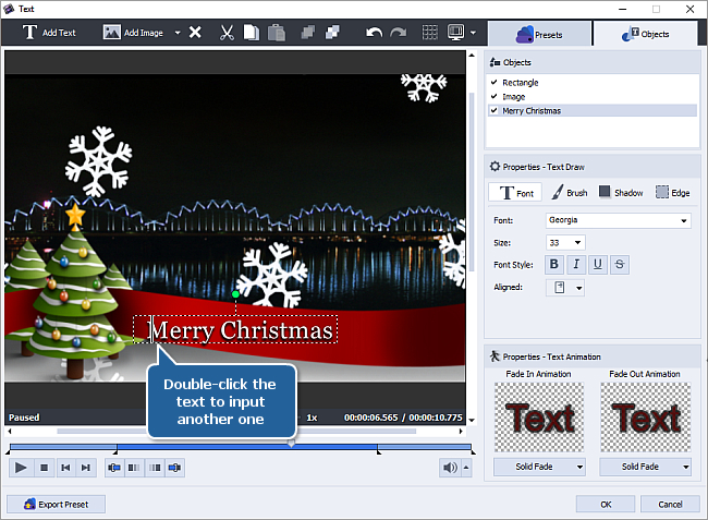 How to create a video holiday card? Step 3