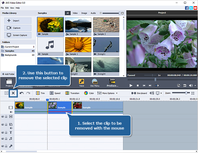 How to split videos using AVS Video Editor? Step 1