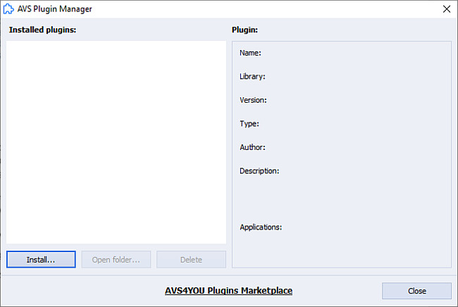How to install and activate AI plugins in AVS4YOU software? Step 2_1