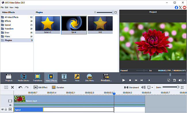 How to create dynamic motion graphics with the Spiral effect plugin? Step 2_3
