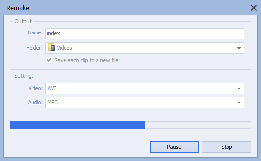 How to split video using AVS Video ReMaker? Step 5