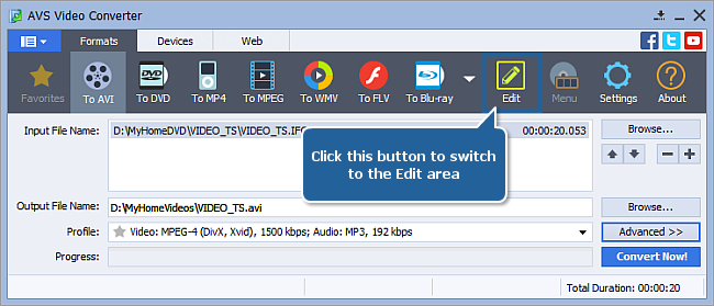 How to delete unnecessary parts from a video and convert it to another format? Step 3