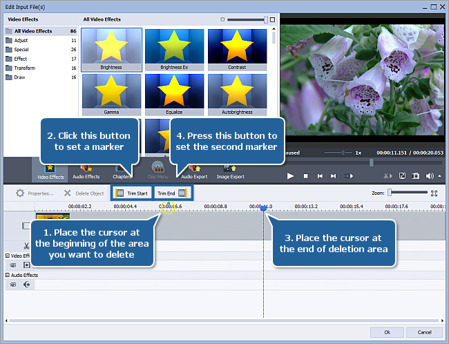 How to delete unnecessary parts from a video and convert it to another format? Step 4