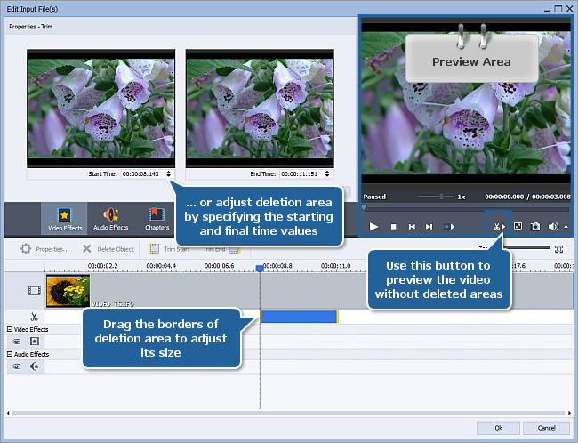 How to delete unnecessary parts from a video and convert it to another format? Step 5