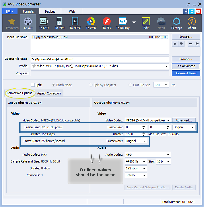 How to reduce the source video file size using AVS Video Converter? Step 4