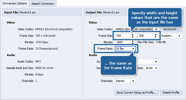 how to convert video files any size