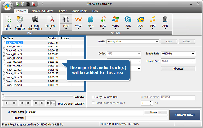 How to convert between audio formats? Step 2