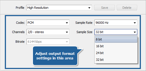 How to convert between audio formats? Step 4