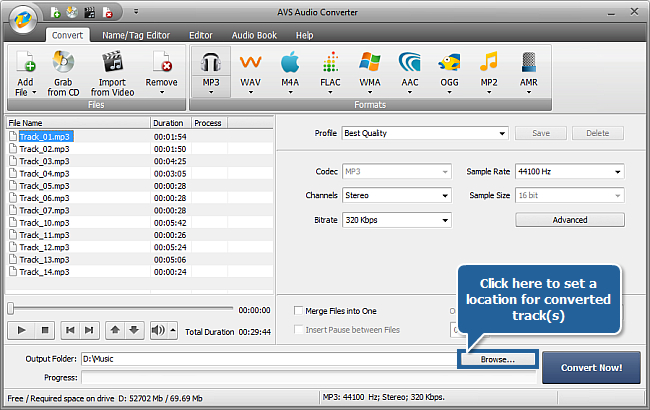 How to convert between audio formats? Step 7