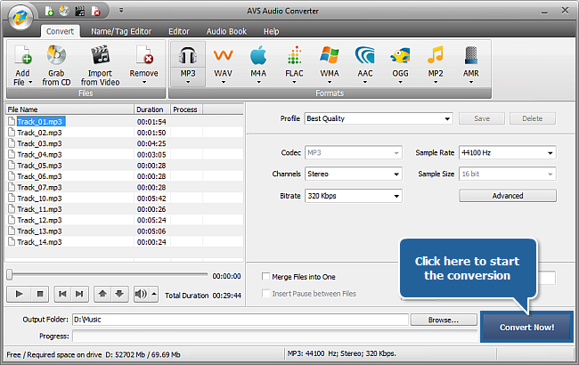 How to convert between audio formats? Step 8