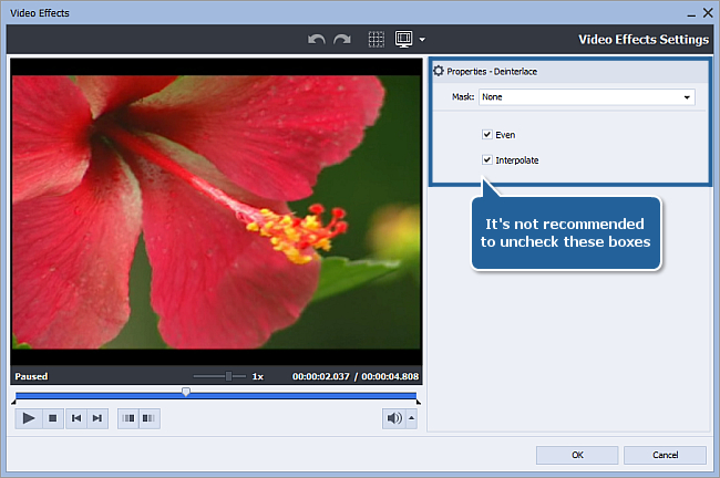 How to remove interlacing artifacts from a video using AVS Video Editor? Step 3