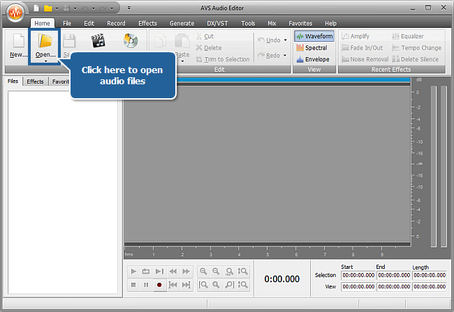 How to merge several audio tracks into one file with AVS Audio Editor? Step 2