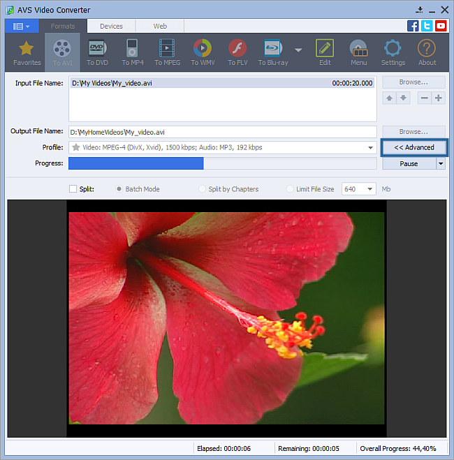 How to convert between all popular video formats? Step 5