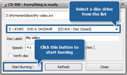 How to create an MPEG-4 compatible CD (DivX or Xvid)? Step 6