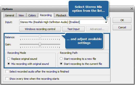 How to record music with AVS Audio Editor? Step 3