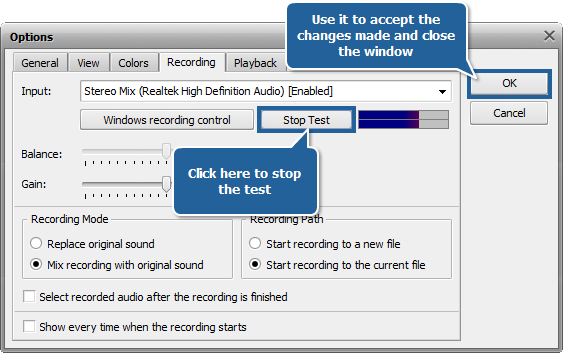 How to record music with AVS Audio Editor? Step 4