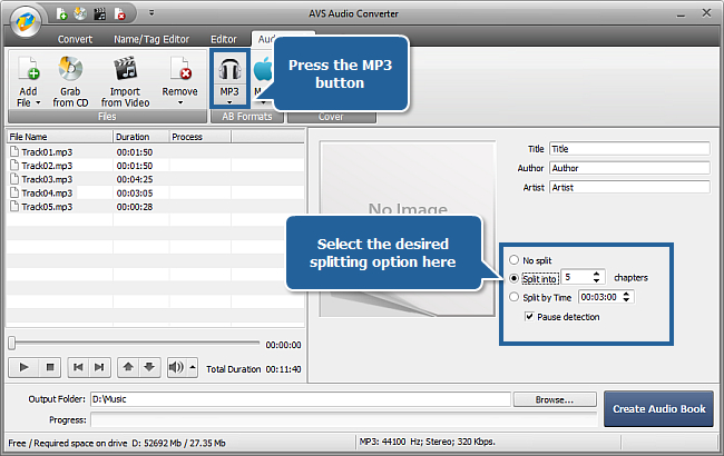 How to create audio books using AVS Audio Converter? Step 4