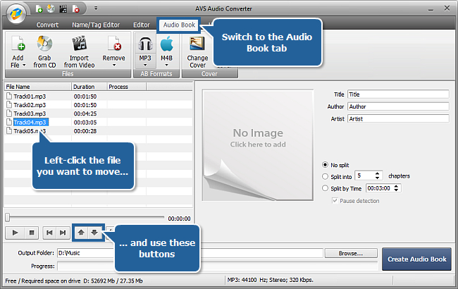 How to create audio books using AVS Audio Converter? Step 4