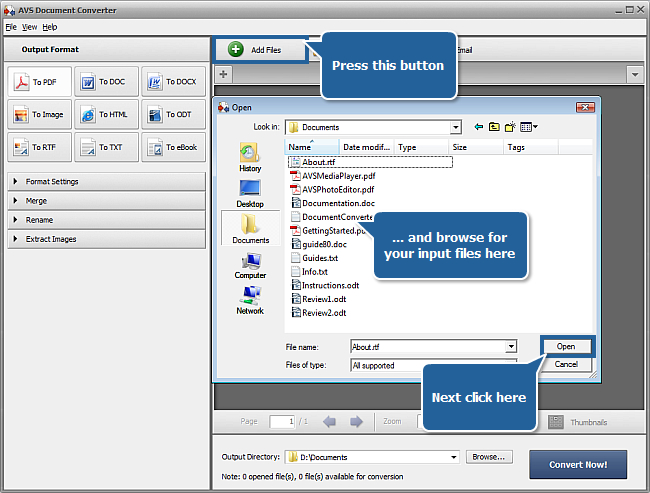 How to protect your documents with a password? Step 2