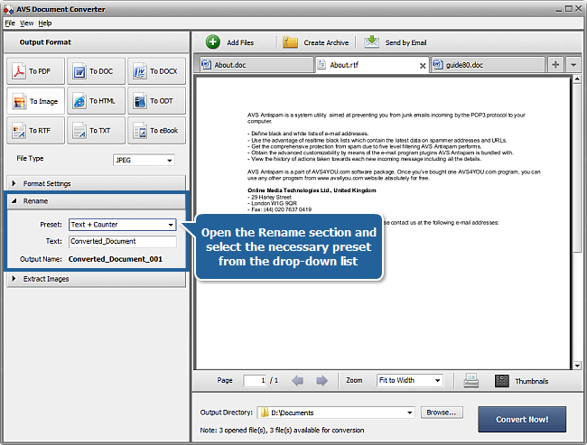 How to convert documents? Step 4