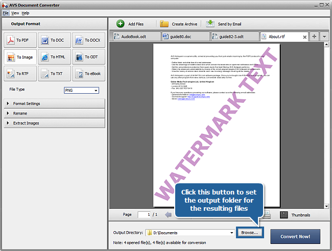 How to add watermark to your documents? Step 6