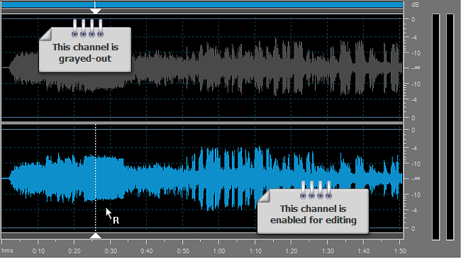 How to edit individual channels with AVS Audio Editor? Step 3