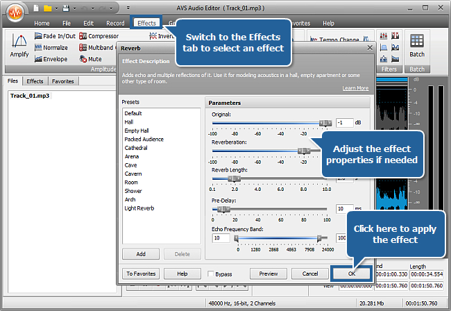 How to edit individual channels with AVS Audio Editor? Step 5