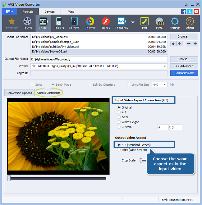 How to convert AVI to DVD? Step 3