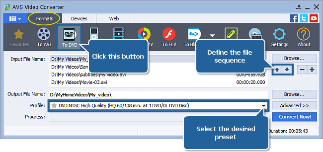 convert avi to dvd format freeware