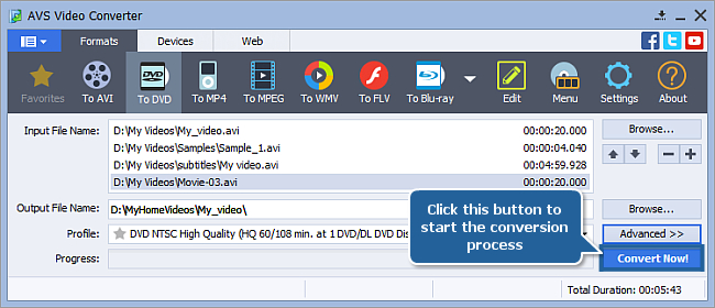 avi converter to dvd format