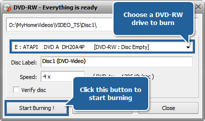 How to convert AVI to DVD? Step 8