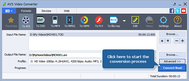 How to convert HD video? Step 6