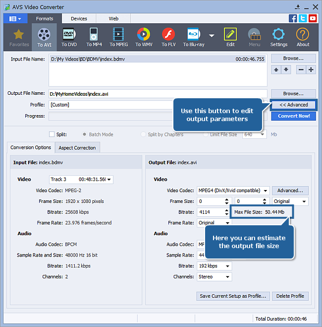 How to convert Blu-ray video? Step 3