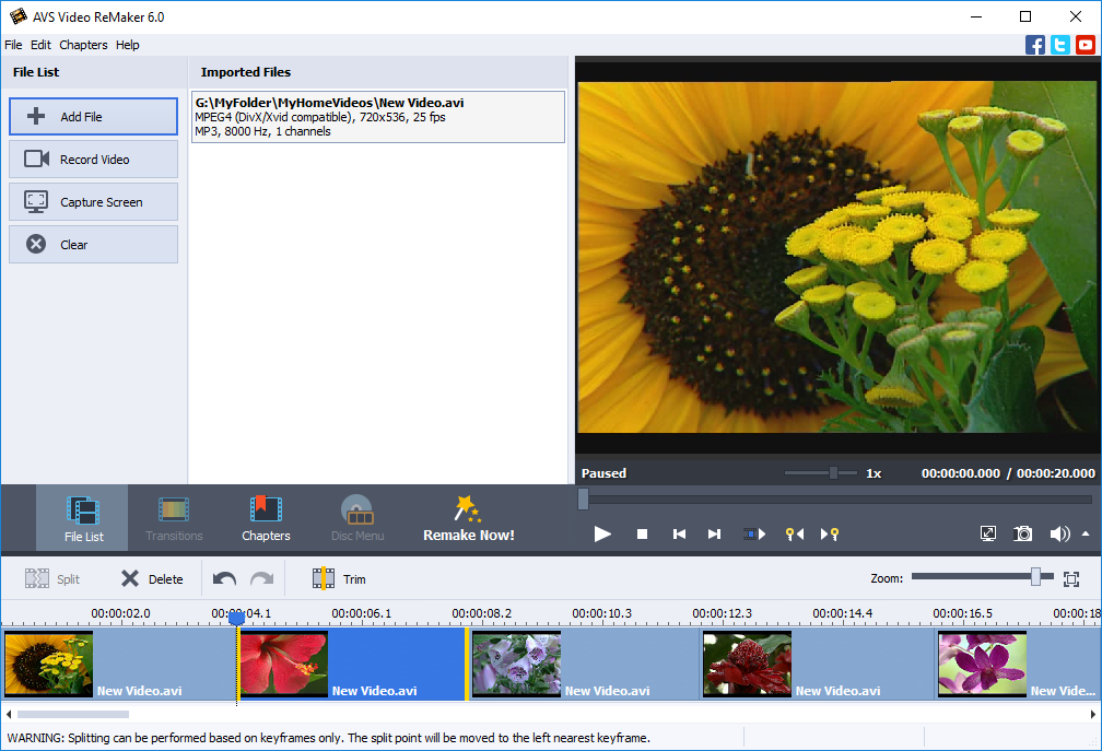 من المصدر AVS Video ReMaker برنامج مونتاج الفيديو وتحرير وغيرها