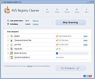 AVS Free Registry Cleaner. Haz clic para ampliar la imagen.