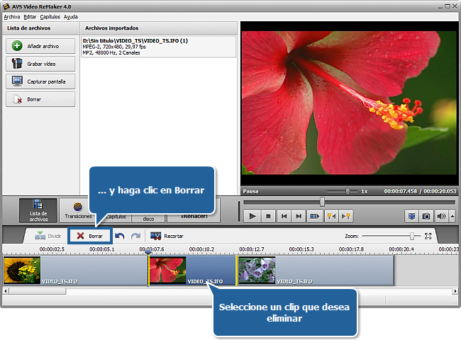 ¿Cómo editar un DVD de vídeo casero con AVS Video ReMaker? Paso 4