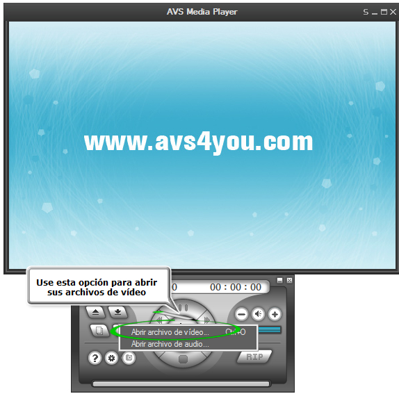 ¿Cómo reproducir archivos de vídeo utilizando AVS Media Player? Paso 2