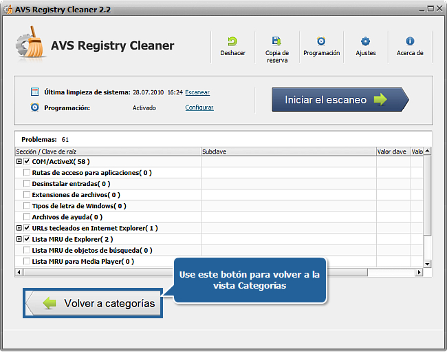 ¿Cómo reparar errores de PC con AVS Registry Cleaner? Paso 4
