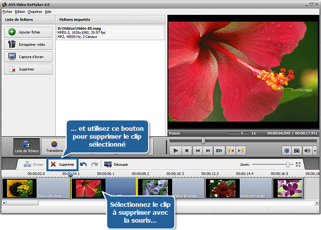 Comment diviser la vidéo en utilisant AVS Video ReMaker? Etape 4